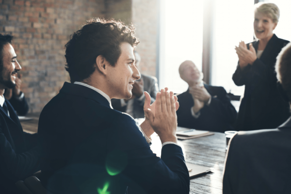 Business professionals in meeting